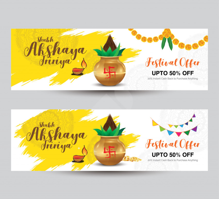 Happy Akshaya Tritiya Offer Banner Background