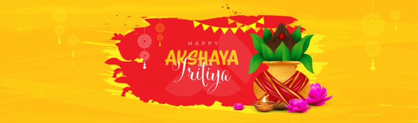 Akshaya Tritiya Wishes Header Banner Design Background