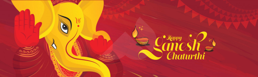 Happy Ganesh Chathurti Header Banner Template