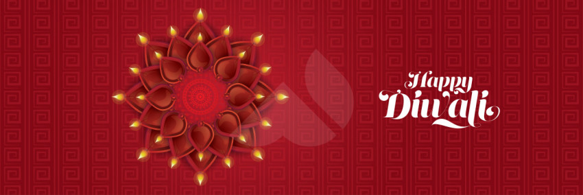 Happy Diwali Header Banner Background Template