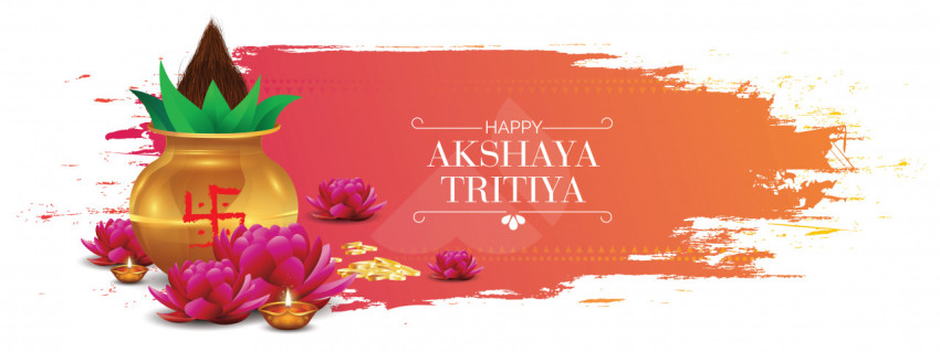 Happy Akshaya Tritiya Banner Design Template