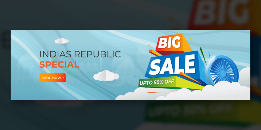 Indian Independence day big sale banner