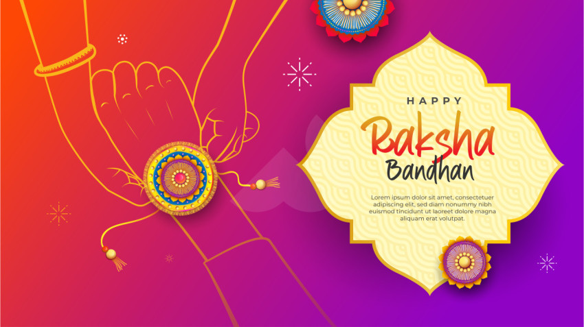 Happy Raksha Bandhan Banner Template Illustration