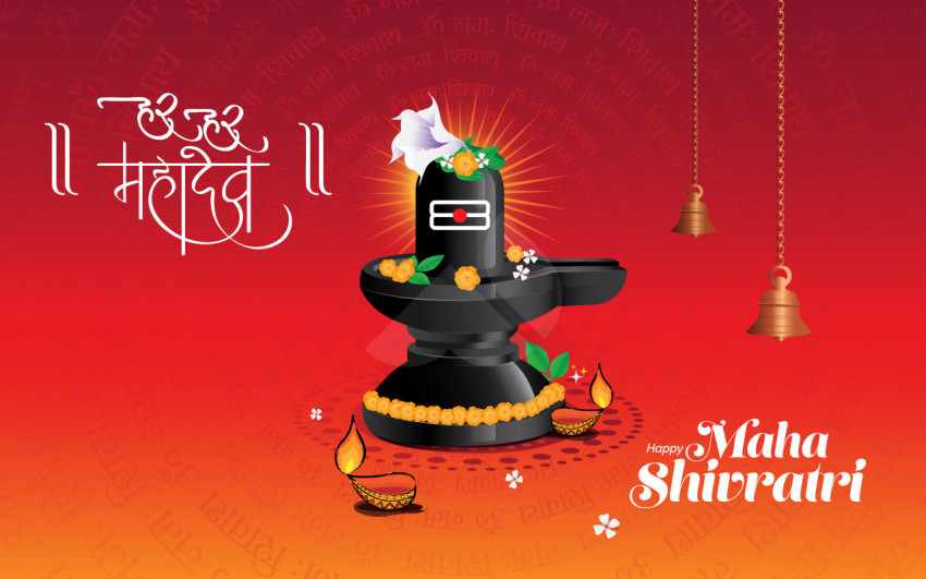 Happy Maha Shivratri Greeting Background Template