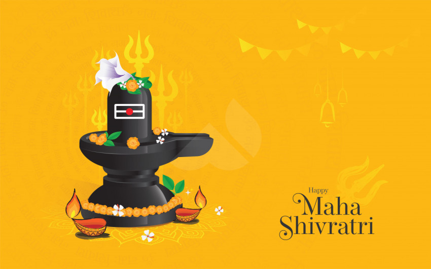 Happy Maha Shivratri Greeting Background Template