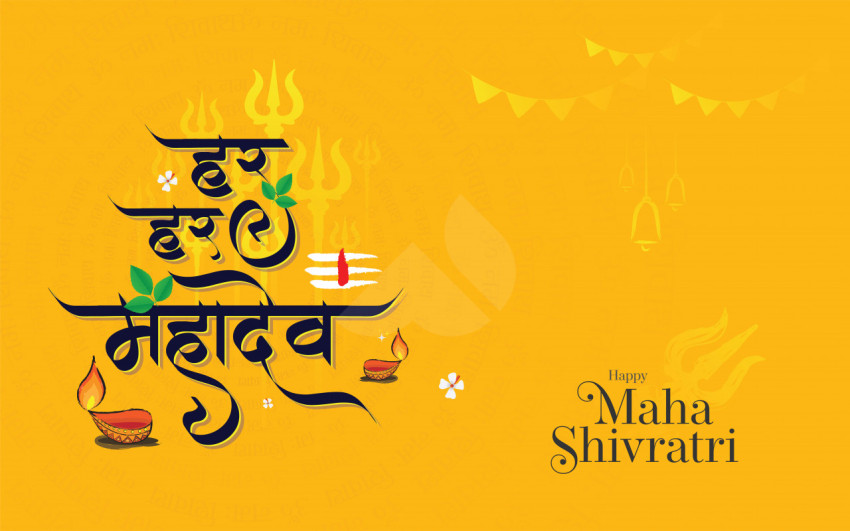 Happy Maha Shivratri Greeting Template