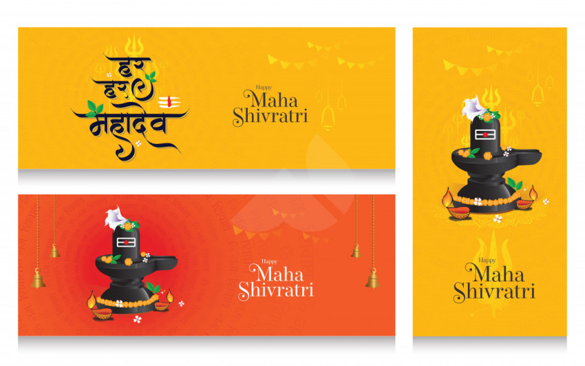 Happy Maha Shivratri Banner Template
