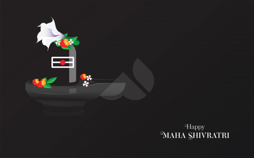 Happy Maha Shivratri Dark Greeting Template