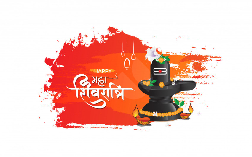 Happy Maha Shivratri Sticker Greeting Template