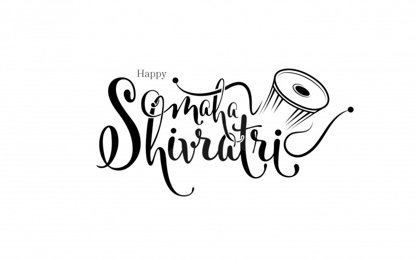 Happy Maha Shivratri Text Typography