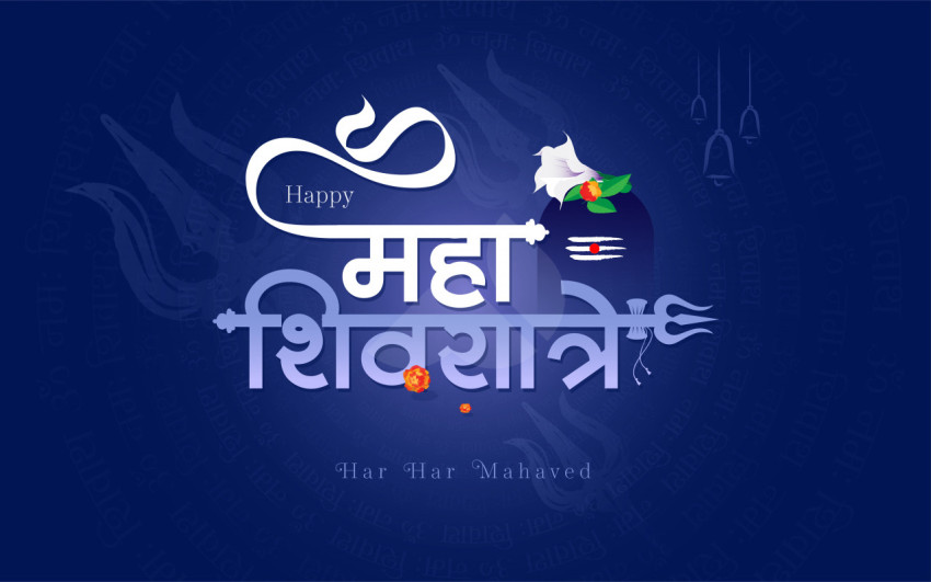 Happy Maha Shivratri Hindi Background Template