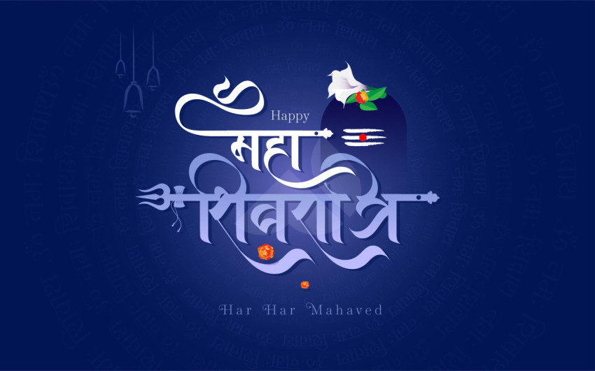Happy Maha Shivratri Hindi Background Template