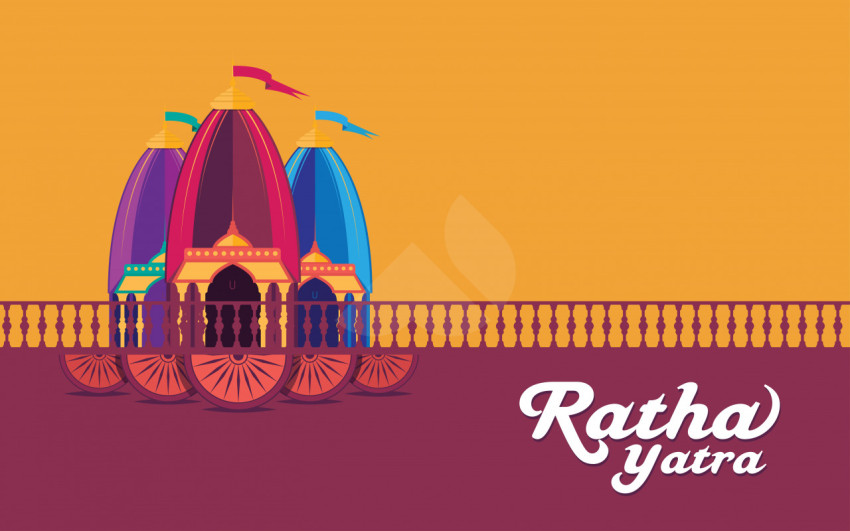 Happy Rath Yatra Greeting Background Template