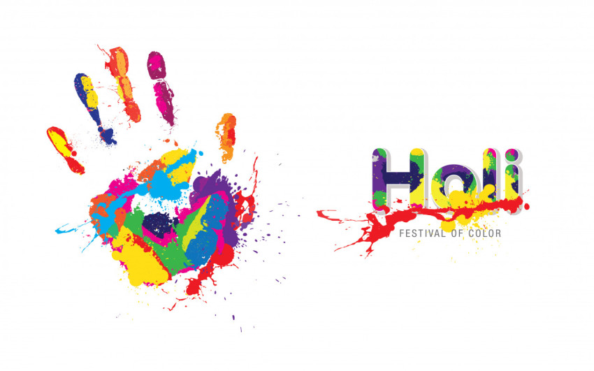 Happy Holi Greeting Background Design