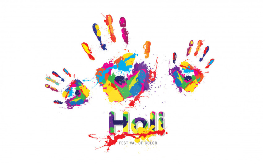 Holi Greeting Background Template Design