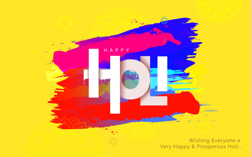 Happy Holi Greeting Background Design Template