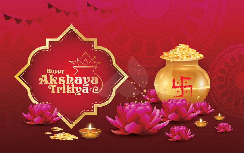 Happy Akshaya Tritiya Background Template