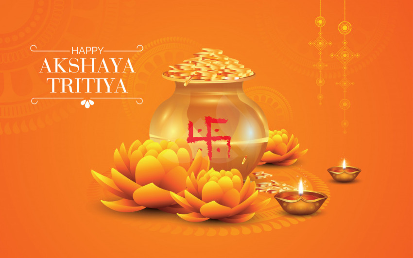 Happy Akshaya Tritiya Background Template