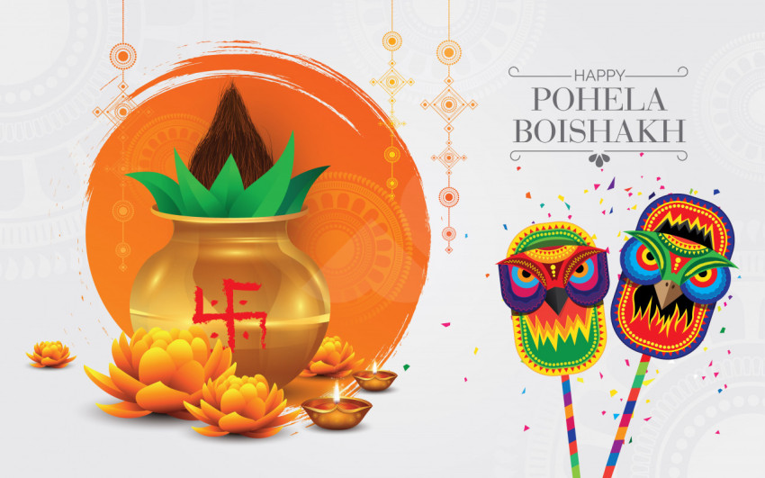 Bengali New Year  Pohela Boishakh Greeting Background