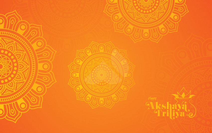 Happy Akshaya Tritiya Background Design Template with Floral Ornaments