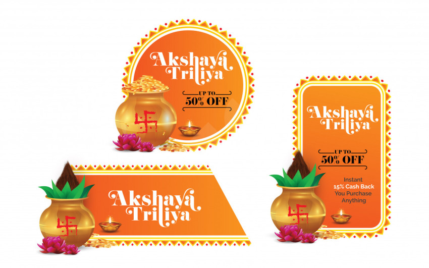 Akshaya Tritiya Banner Design Template