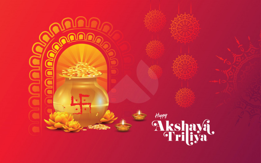 Happy Akshaya Tritiya Background Template