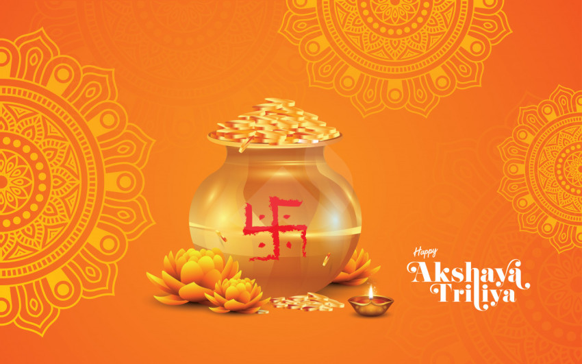 Happy Akshaya Tritiya Wishes Greeting Template
