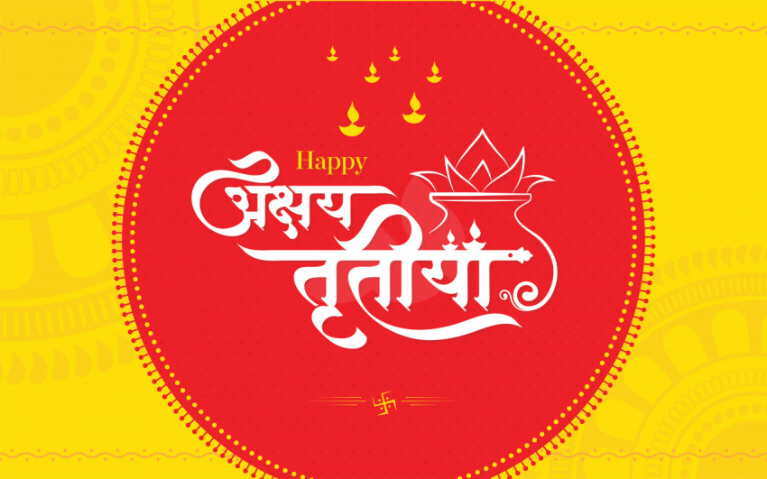 Happy Akshaya Tritiya Hindi Background Template