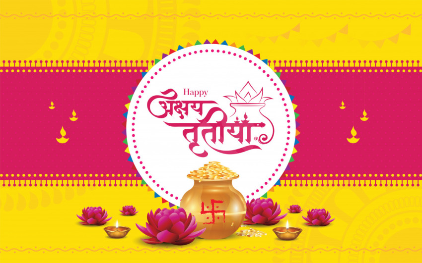 Akshaya Tritiya Hindi Greeting Background Template