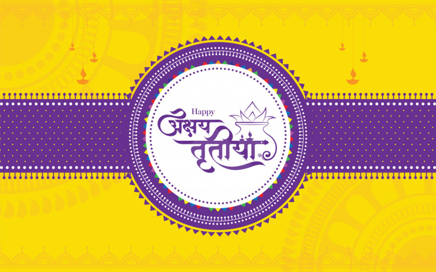 Akshaya Tritiya Hindi Greeting Background Template