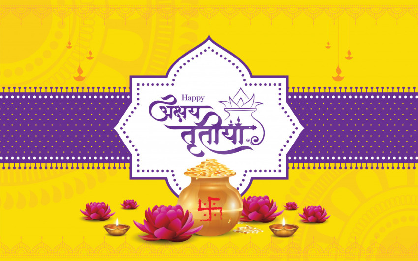 Happy  Akshaya Tritiya Hindi Greeting Template