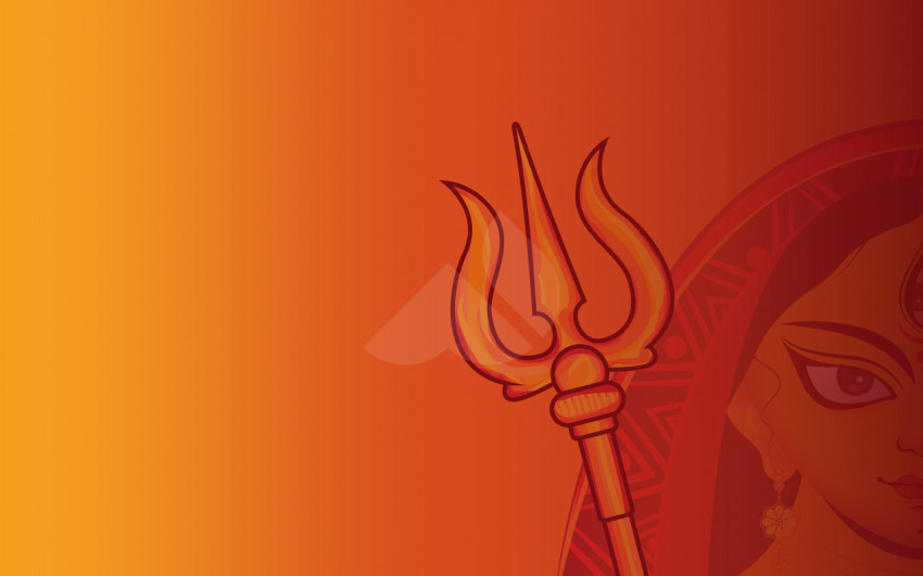 Durga Puja Background Template Illustration