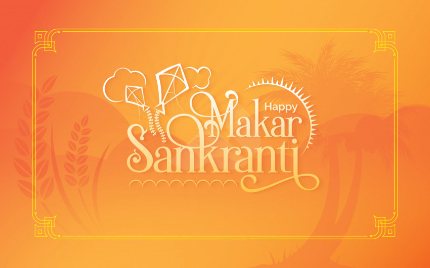 Happy Makar Sankranti Background Template