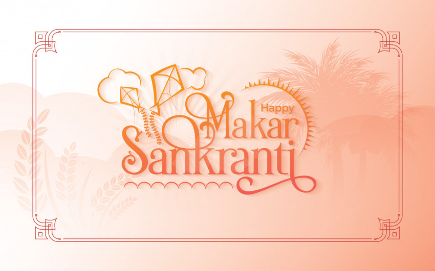 Happy Makar Sankranti Greeting Background