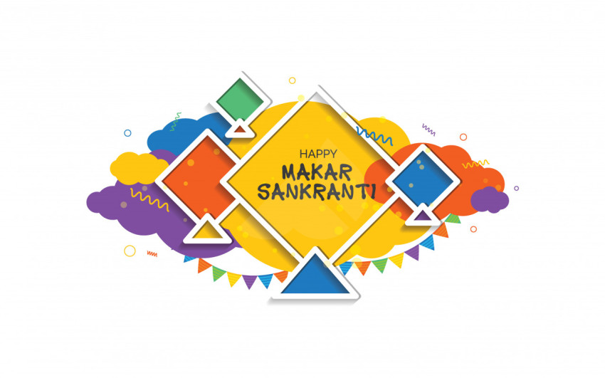 Happy Makar Sankranti Greeting Background