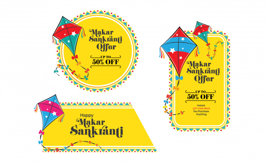 Makar Sankranti Sale Banner Template