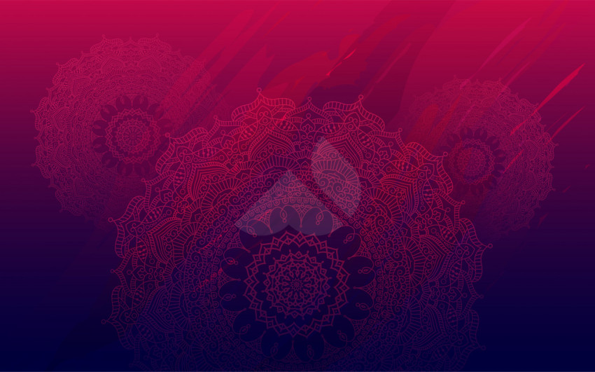 Ethnic Round Ornamental Floral Design Background