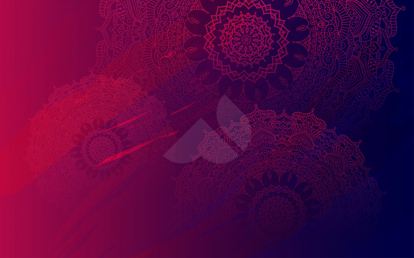 Ethnic Round Ornamental Floral Design Background