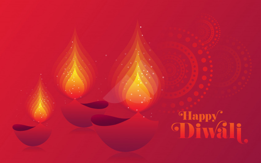 Happy  Diwali Background Template Design