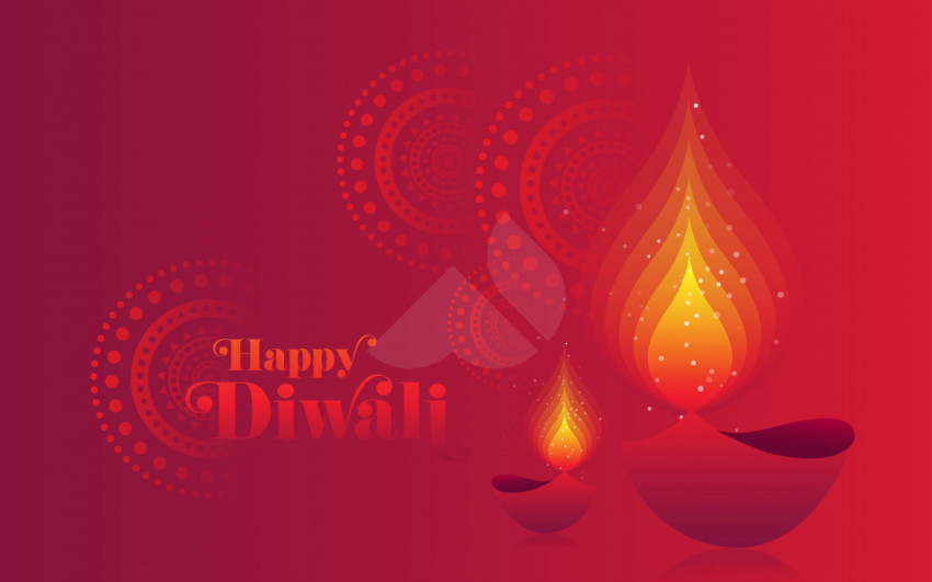 Happy Diwali Background Template Illustration