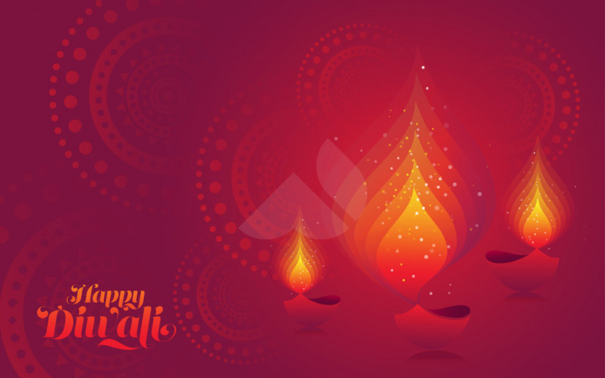 Happy Diwali Festival Background Template