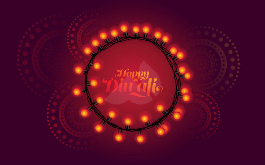 Happy Diwali Wishes Background Design Template
