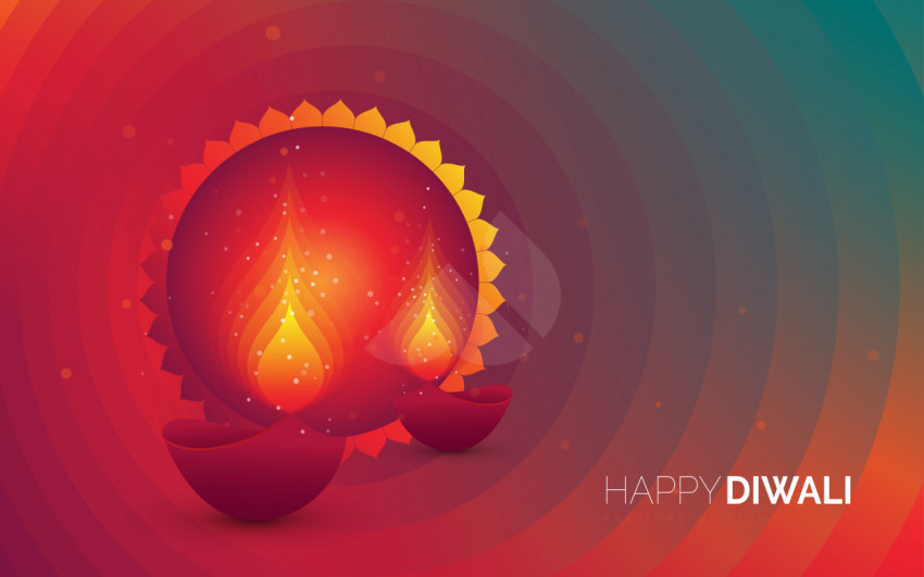 Happy Diwali Festival Greeting Design Background