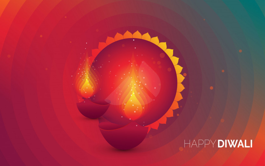 Happy Diwali Wishes Greeting Template