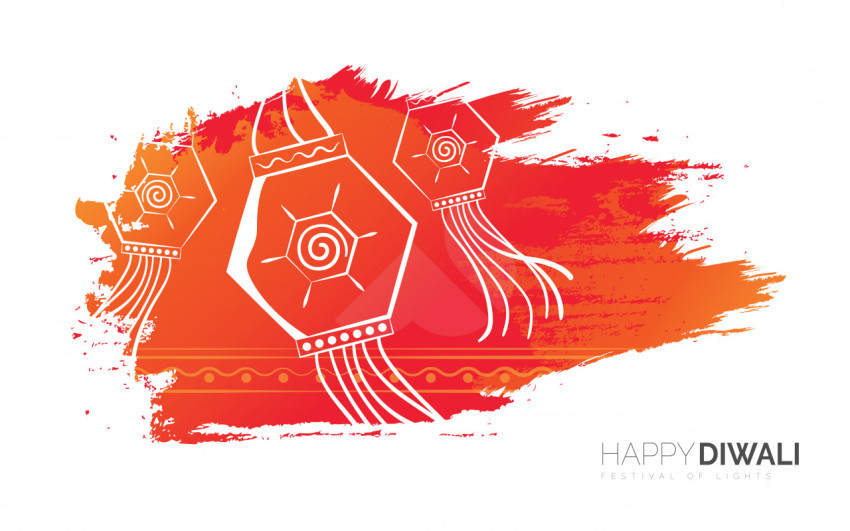 Diwali Festival Abstract Background Design Template