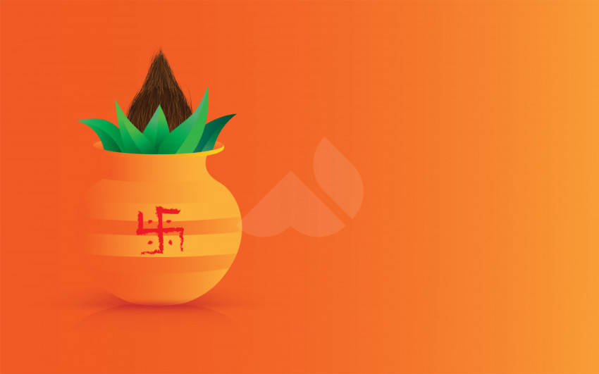 Akshaya Tritiya Background with Kalash Illustration