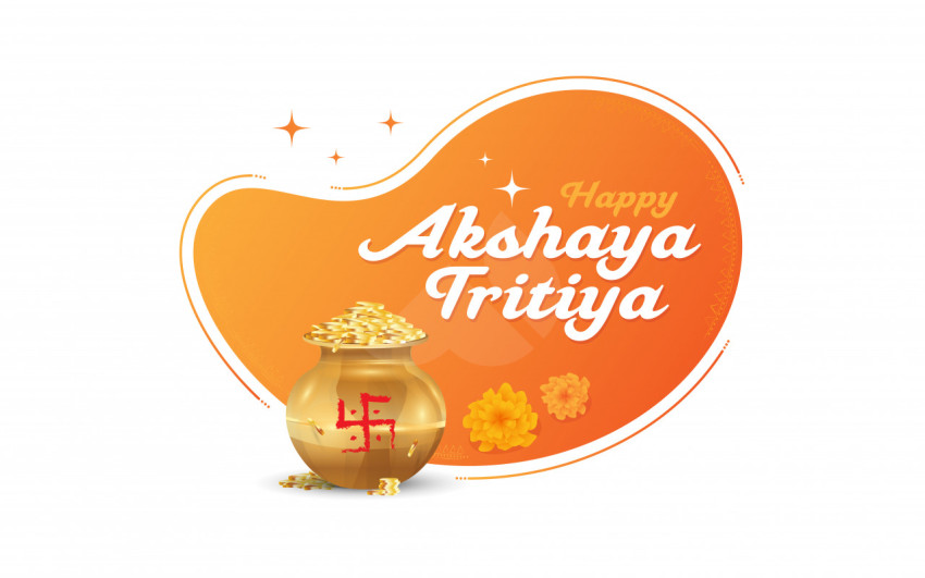 Happy Akshaya Tritiya Greeting Sticker Background