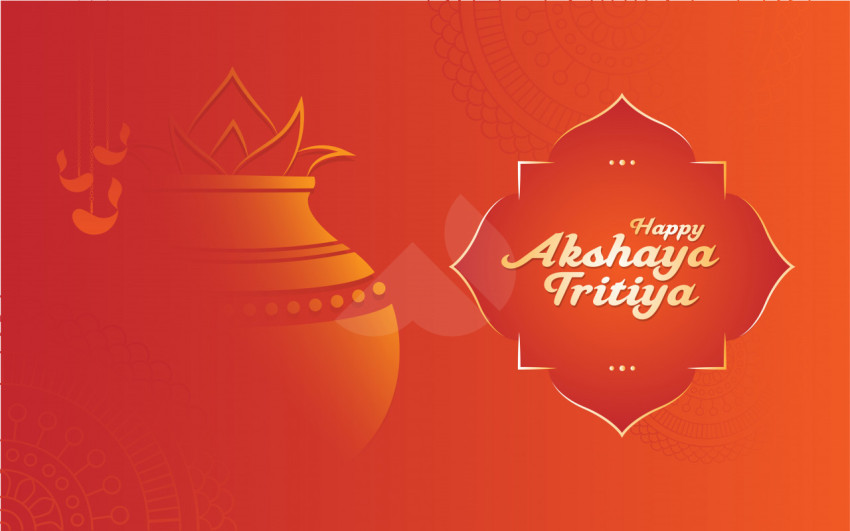 Happy Akshaya Tritiya Greeting Background Design