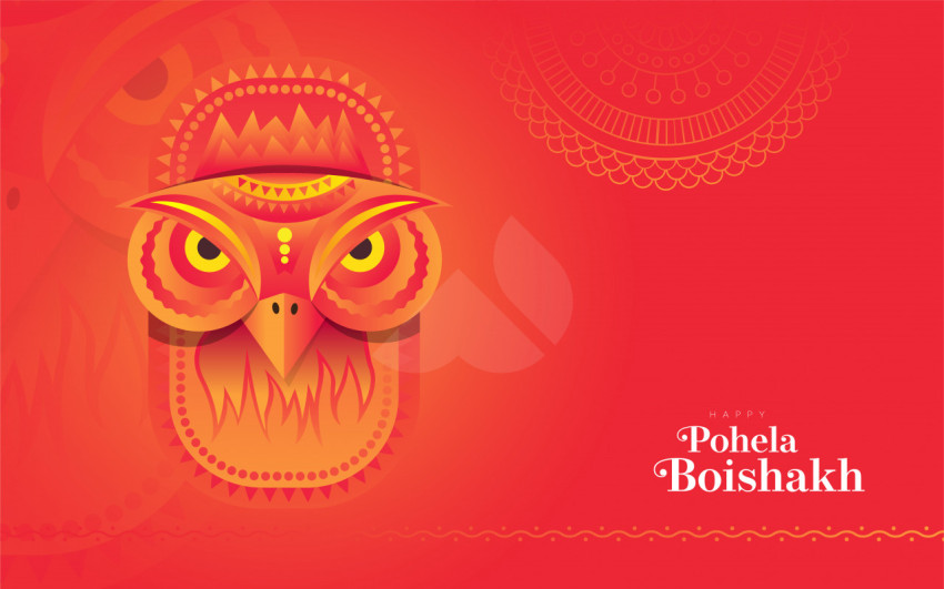 Happy Pohila Boishakh Wishes Background Template