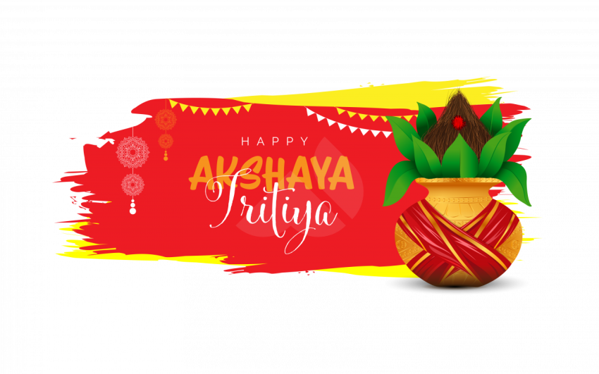 Happy Akshaya Tritiya Wishes Greeting Design